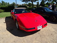 Chevrolet Corvette C4, decapotable rouge (de 1984-96) (prise a Amberieux, France, 2016) (7)